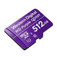 西部数据(WD)512GB TF卡 手机内存卡 行车记录仪/安防监控专用视频存储卡 耐用型CLASS 10