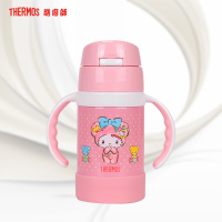膳魔师不锈钢儿童保温杯吸管杯FEC-280S-KT001 深粉 约280ML /304不锈钢/THERMOS 保温壶