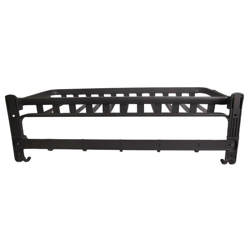 LONMATE-卫生间加宽扁杆网蓝浴巾架SL-129一个高清大图