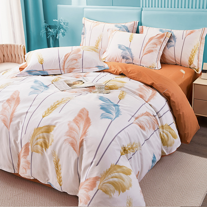 唐纳家纺 铂金棉四件套-麦风-白 200*230CM- TN-KT23040高清大图