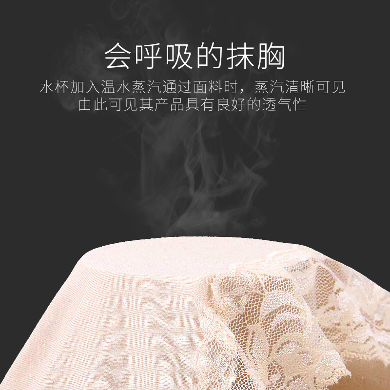 2件浪莎抹胸内衣女底短款防走光裹胸防走光小清新蕾丝边抹胸高清大图