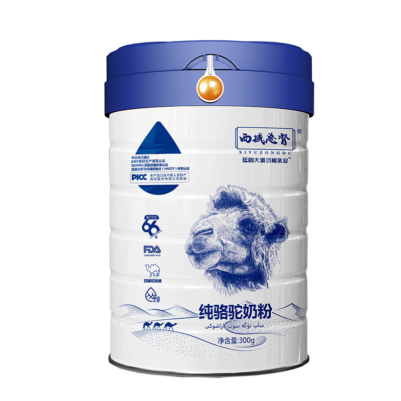 西域总督全脂纯驼乳粉300g*6罐正宗100纯骆驼奶粉男女中青年成人孕妇中老年人青少年儿童学生宝宝无糖牛奶过敏可喝驼奶粉高清大图