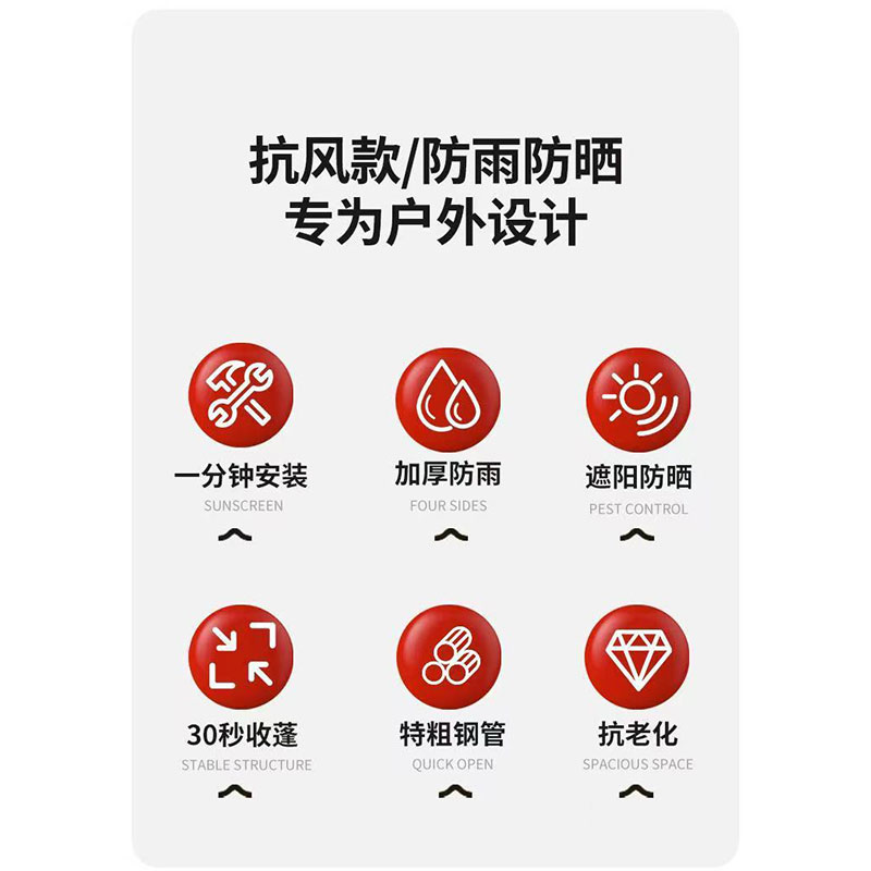 鑫睿辉 户外遮阳棚 2*4m红色 个高清大图