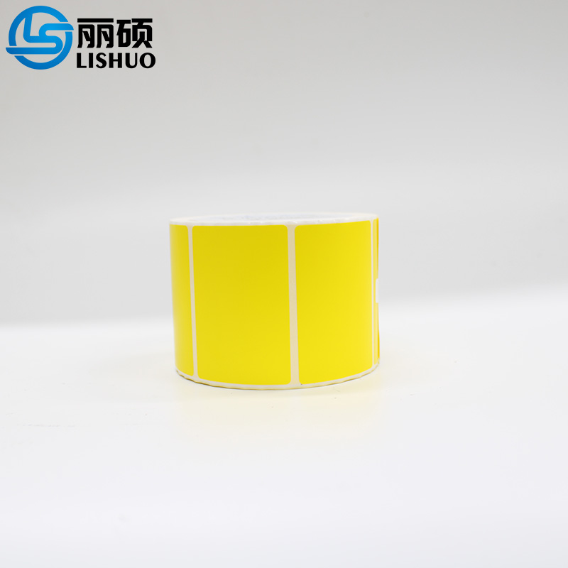 丽硕 合成标签纸60*40*800张黄色 卷高清大图
