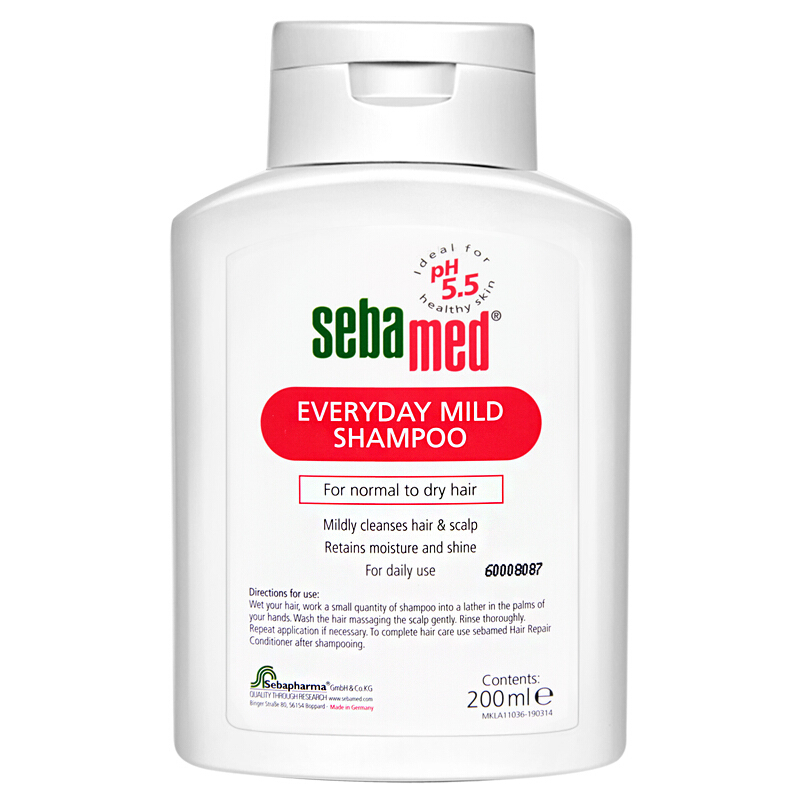 施巴(sebamed)温和洗发液200ml(无硅油洗发水洗发露洗头膏洗发乳 温和清洁 德国原装进口)