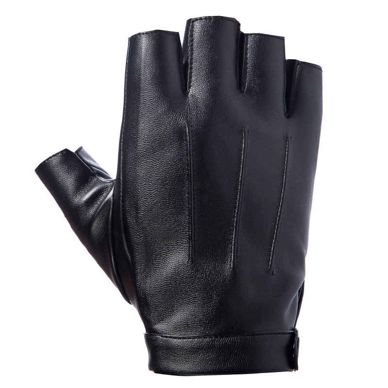 蒙斯朗瑞皮手套男韩版潮开车半指手套男春夏防晒新品户外运动山地车