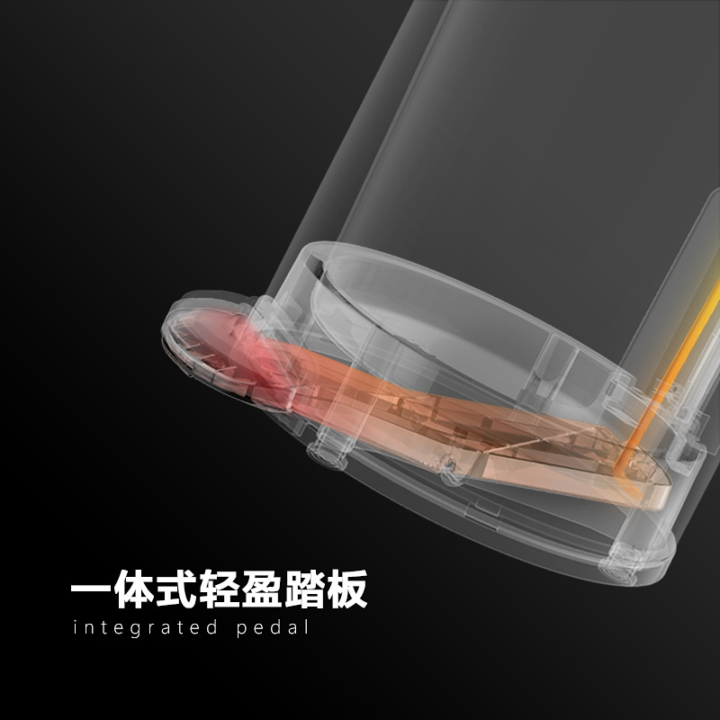 优百纳睿享8L欧式不锈钢脚踏垃圾桶家用带盖轻奢庭院客厅厨房卫生间卧室垃圾桶高清大图