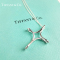 TIFFANY&CO.蒂芙尼Elsa Peretti™系列:Tiffany 925银项链抽象十字造型