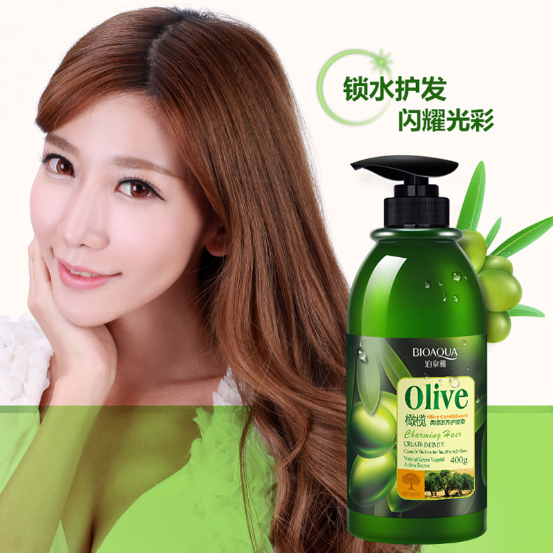 泊泉雅橄榄柔顺滋养护发素400g 发膜修护营养毛躁头发护理柔顺高清大图