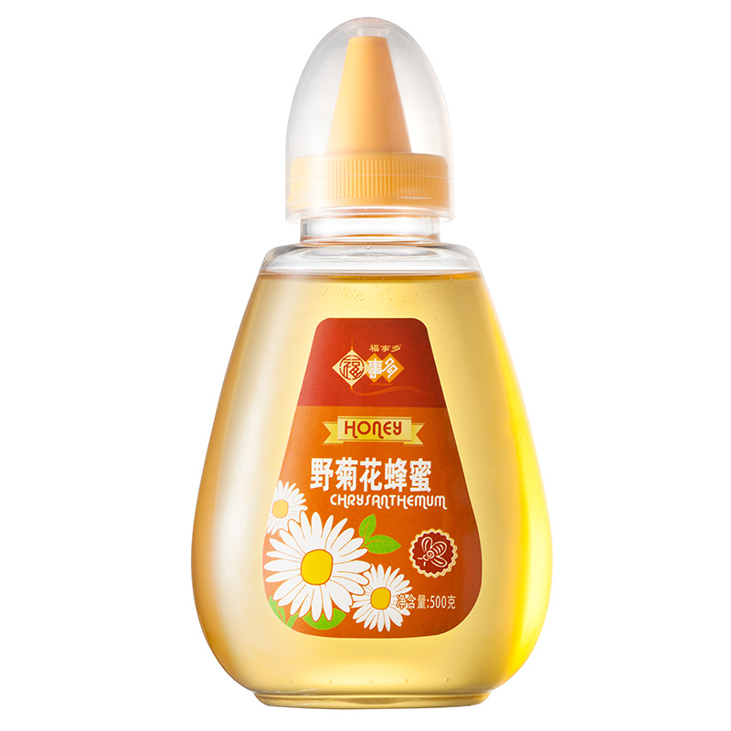 福事多野菊花蜂蜜500g 瓶装液态蜜天然农家纯土蜜蜂蜜制品冲饮品