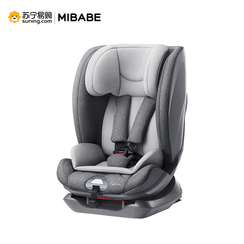 MIBABE汽车儿童安全座椅 QQ666 小米生态链企业(9个月-12岁)靠背调节6挡 格调灰
