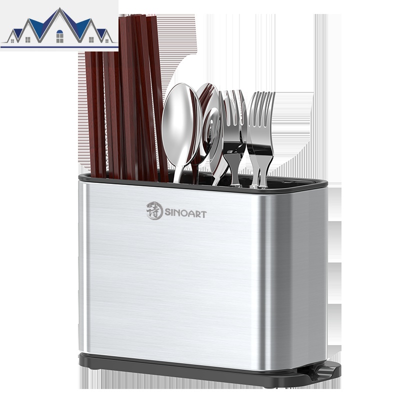 不锈钢筷子筒收纳盒厨房置物架多功能沥水餐具勺子收纳架刀筷架 三维工匠