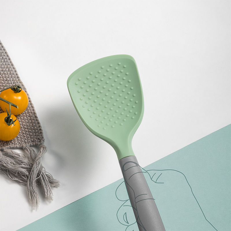 炊大皇硅胶铲勺竹青石耐高温食品接触级硅胶铲子汤勺漏勺工具,高清大图