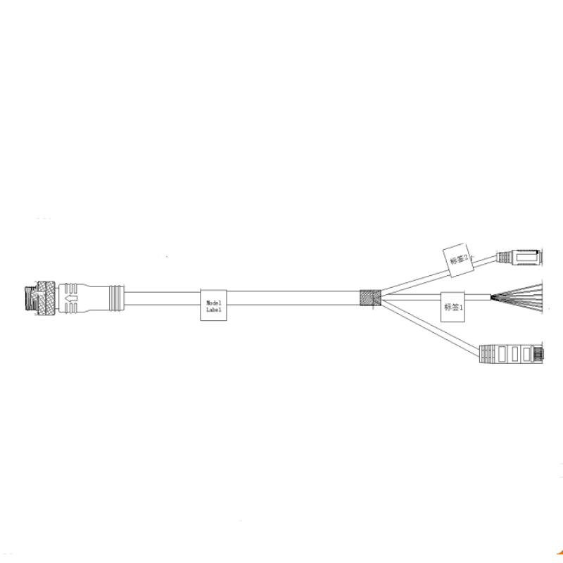 华睿科技 配套SS3000传感器IO电源线黑色15M CABIO-M12A12-XXRJP-15 货期2周