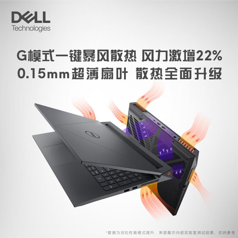 戴尔(DELL)游匣G15 15.6英寸电竞游戏笔记本电脑 13代酷睿i7HX 4060独显 16G 1T 165Hz高刷高性能 黑G15-5530-R3746B