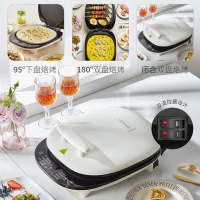 利仁(Liven)电饼铛家用双面悬浮上下盘可单独加热不粘涂层下盘可拆洗煎饼机煎烤机智能触控烙饼锅三档火力LR-D3300