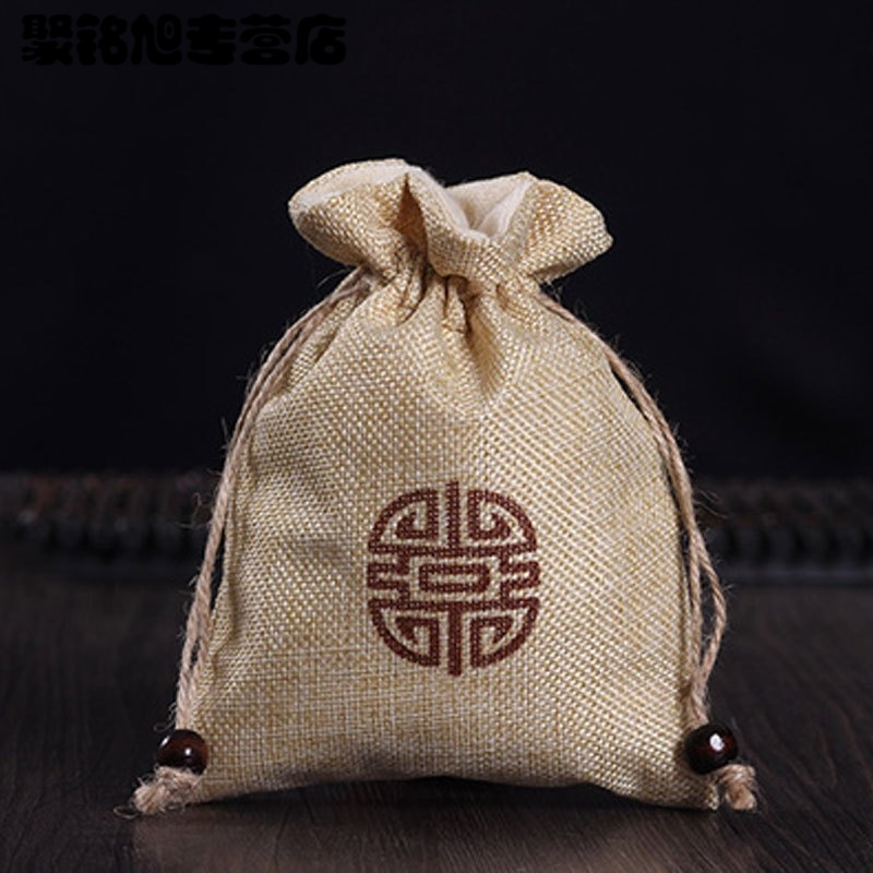 （买二送一）收纳文玩毛巾盘珠袋束口抽绳手串布袋星月菩提小叶紫檀崖柏盘玩收纳袋生活日用收纳用品棉质收纳袋