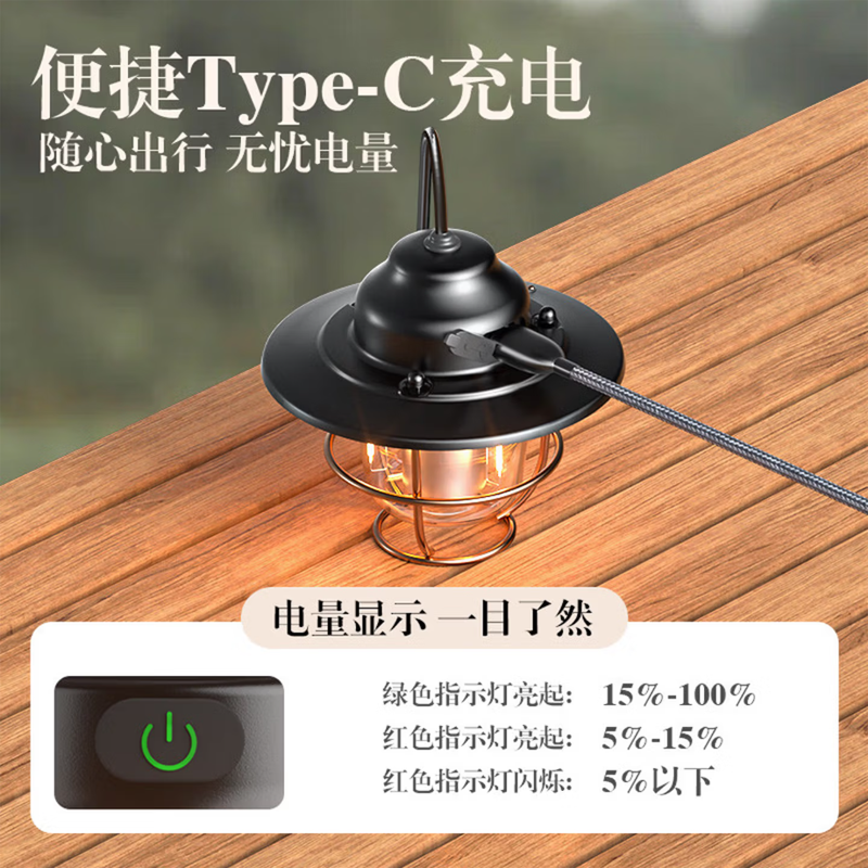 神火T57露营灯无极调光强光便携超亮 可充电式夜市灯摆摊工作灯停电应急灯 单位/套高清大图