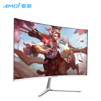 夏新（Amoi）23.8英寸曲面电脑显示器高清护眼家用办公网吧液晶监控HDMI显示屏幕 白色微边框75Hz