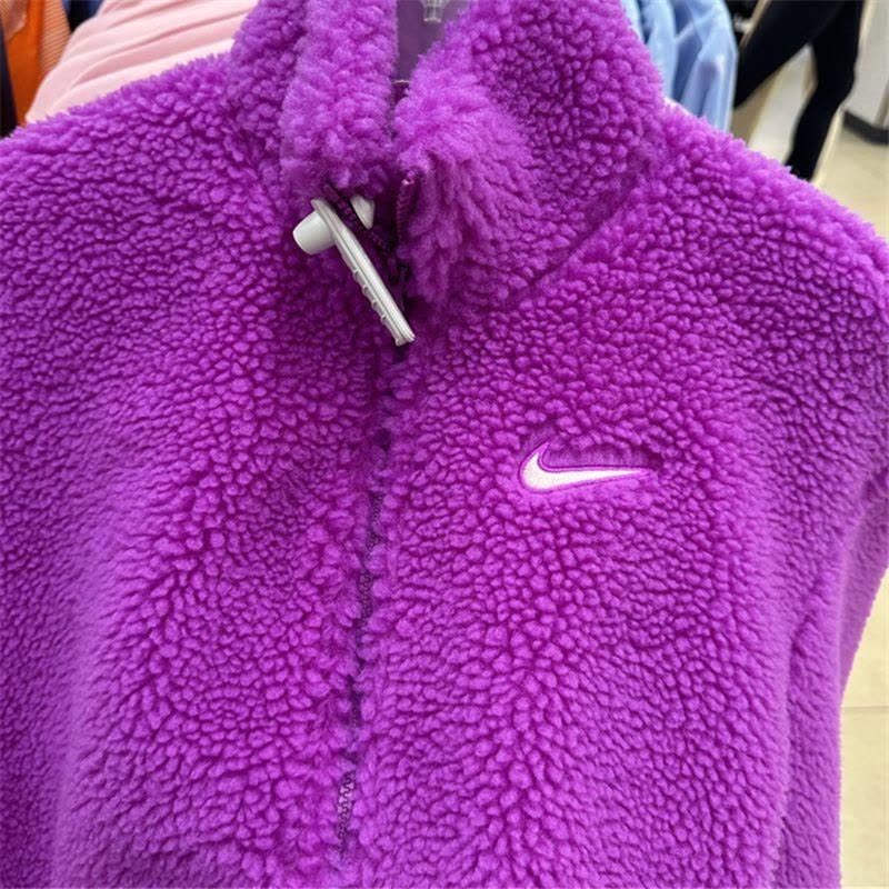 Nike/耐克外套运动休闲舒适保暖羊羔绒立领女装DR5629-551 D图片