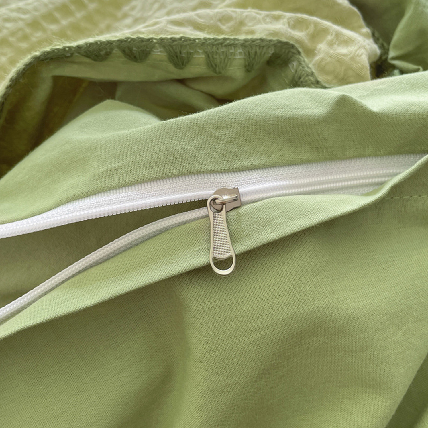 财巢 春季华夫格床上三件套 1.2米床床单款/套高清大图