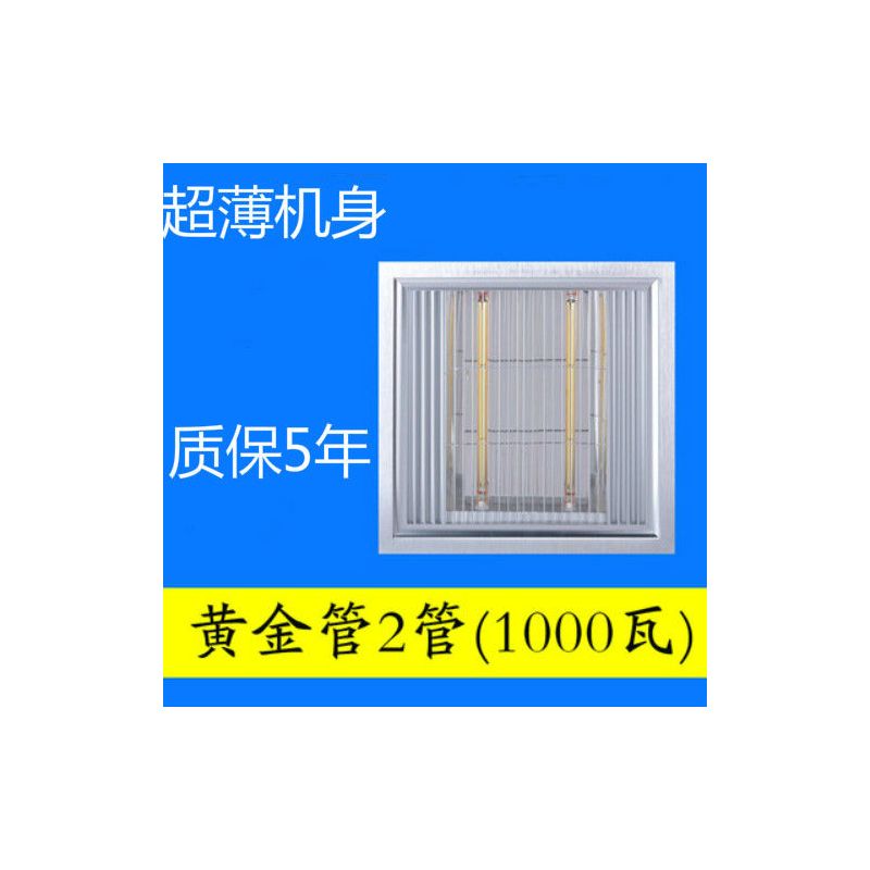 浴霸集成吊顶洗澡间卫生间黄金管碳纤维超薄浴霸灯取暖灯浴室30|黄金管2管1000瓦