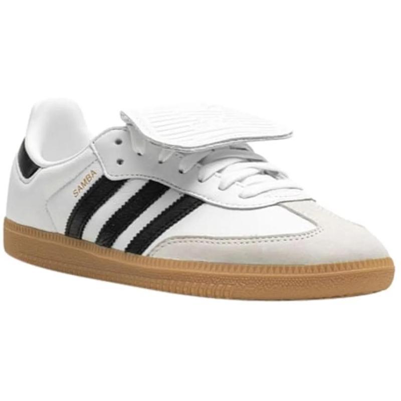 阿迪达斯(adidas)阿迪达斯男款经典低帮休闲板鞋白色三条纹真皮硫