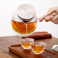 黑茶普洱茶家用蒸茶器电陶炉耐高温玻璃煮茶器 云初侧把煮茶器