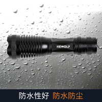 公狼(Hewolf)公狼手电筒强光户外充电变焦电氙气灯可充电探照灯远射