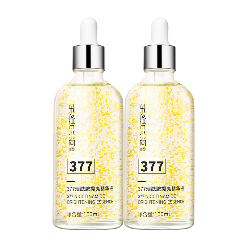 买1送1朵拉朵尚377烟酰胺提亮精华液100ml淡化痘印保湿补水提亮肤色
