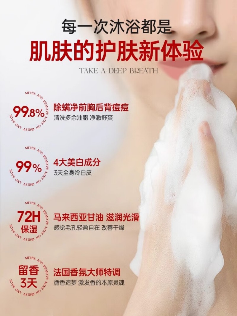 儒意RUYI润凰香氛美白沐浴露 500g高清大图