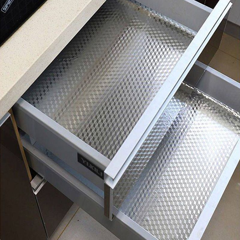 厨房防油贴纸防水防潮耐温自粘橱柜灶台用油烟机加厚铝箔纸锡纸|清