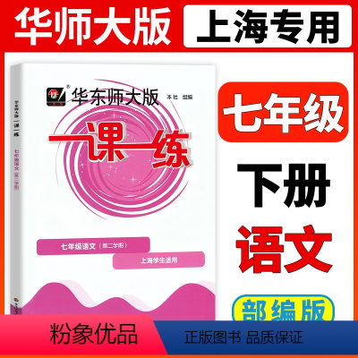 [正版]2024一课一练七年级下语文华东师大版一课一练七下语文7年级下第二学期上海初中初一语文练习册沪教版七年级下册语