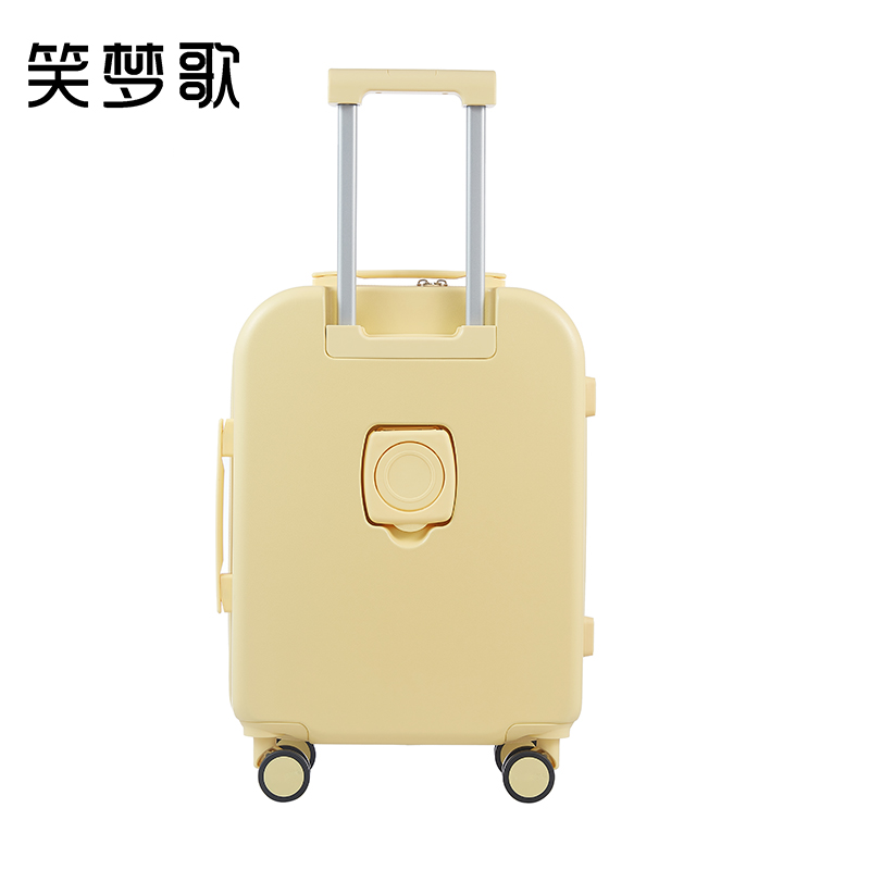 笑梦歌圆角老冰棍行李箱MG2028蛋液黄登机箱拉杆箱旅行行李箱20寸高清大图
