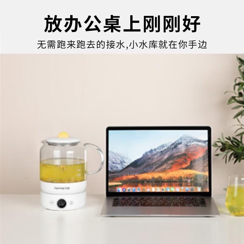 九阳(Joyoung)养生壶煮茶器煮茶壶电水壶热水壶烧水壶电热水壶1L迷你玻璃花茶壶 白色 K10-D605高清大图