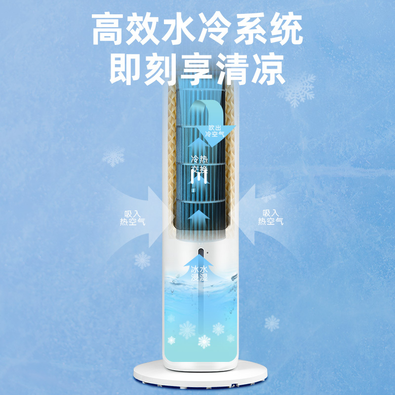 格力(GREE)冷风扇KS-04X60g家用水冷塔扇客厅卧室节能制冷小空调扇办公移动省电加湿单冷风扇高清大图