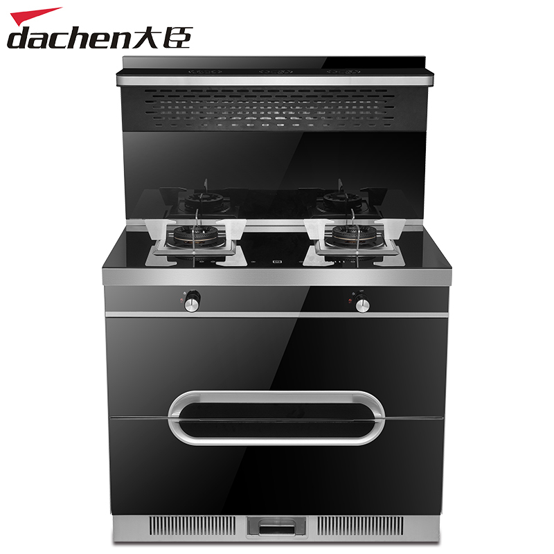大臣(Dachen)顶部保温 集成灶JJZY-900A2 天然气 自动清洗 集成环保灶 烟灶消一体套餐 黑色