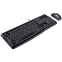 罗技 (Logitech)MK120有线键盘鼠标套装 家用台式机笔记本电脑USB通用办公键鼠套装 单位:件