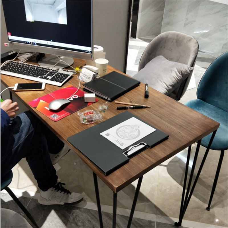 北欧卧室电脑桌书桌办公桌阿斯卡利ascari简约电脑桌铁艺办公桌loft