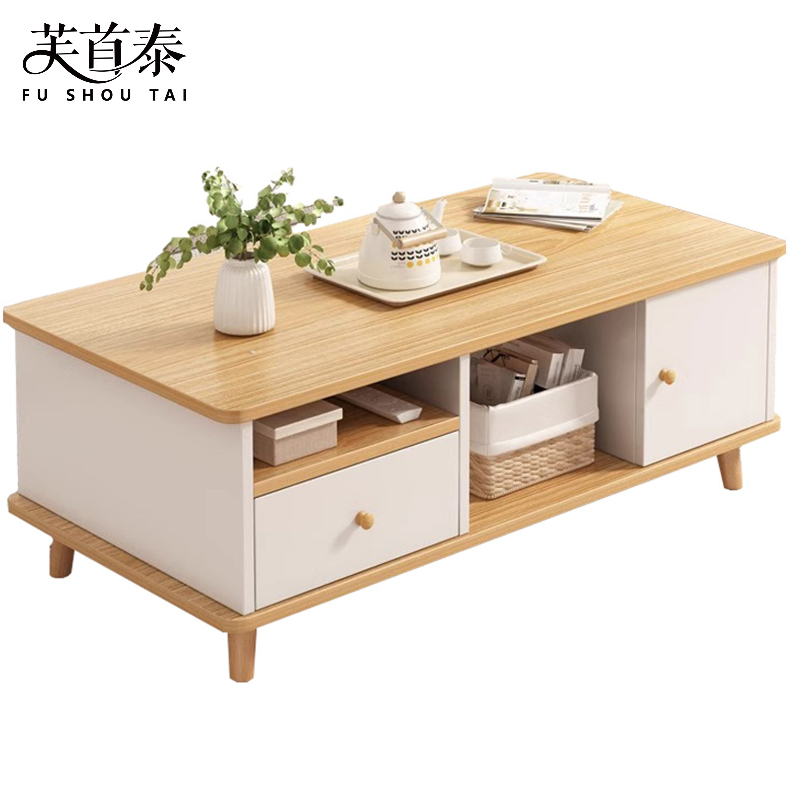 芙首泰木质茶几1200*480*410mm张高清大图