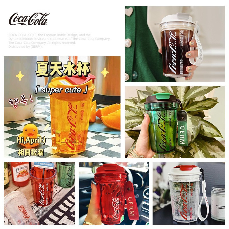 GERM格沵夏季新品可口可乐联名款咖啡杯女生高颜值大容量随手杯