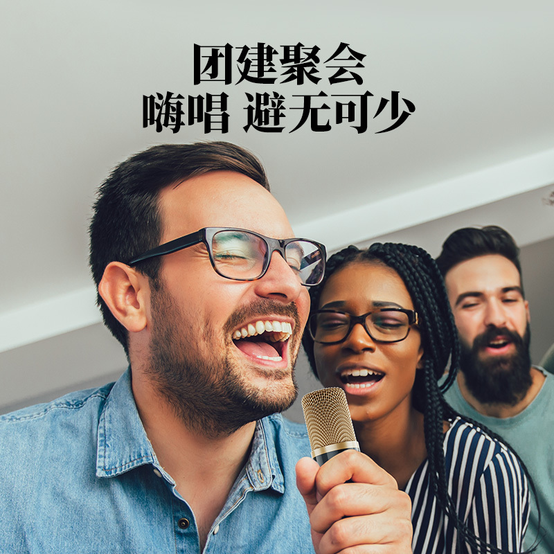 讯迪家庭ktv话筒音响一体麦克风k歌套装家用唱歌机音响卡拉ok设备唱k神器连接电视版声卡无线蓝牙全民专用