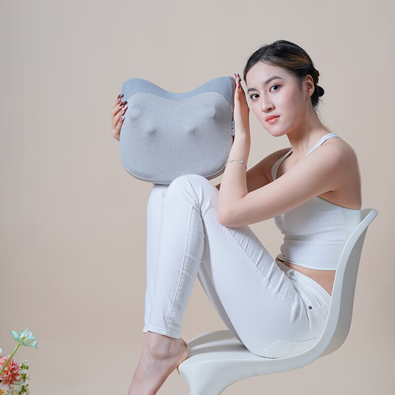 摩飞无线腰部按摩仪器背部腿部颈椎按摩器靠垫敷按摩靠枕护腰坐垫 摩飞按摩靠垫MR7006-G高清大图