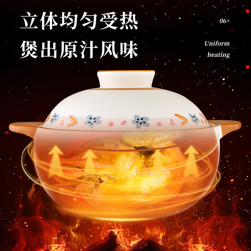 爱仕达(ASD)砂锅煲汤炖锅2.5L汤锅家用陶瓷锅RXC25A3WG高清大图