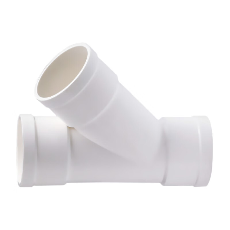 3M 联塑(LESSO)45°斜三通PVC-U排水配件白色 dn50[10个装]高清大图