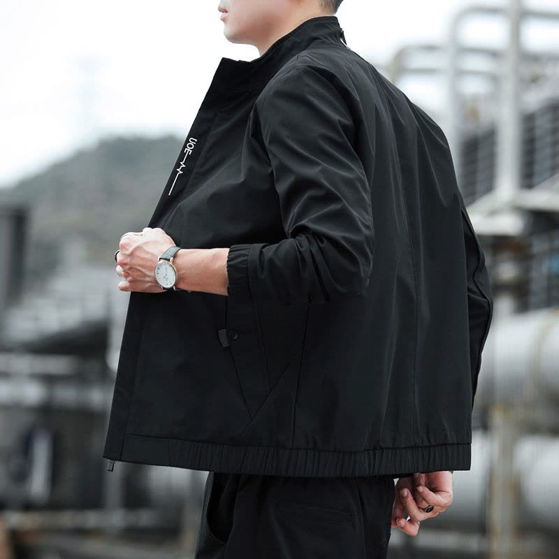 NEW LAKE男装夹克2020秋季新款韩版潮流秋装上衣男士休闲外套冬季棒球服男夹克图片