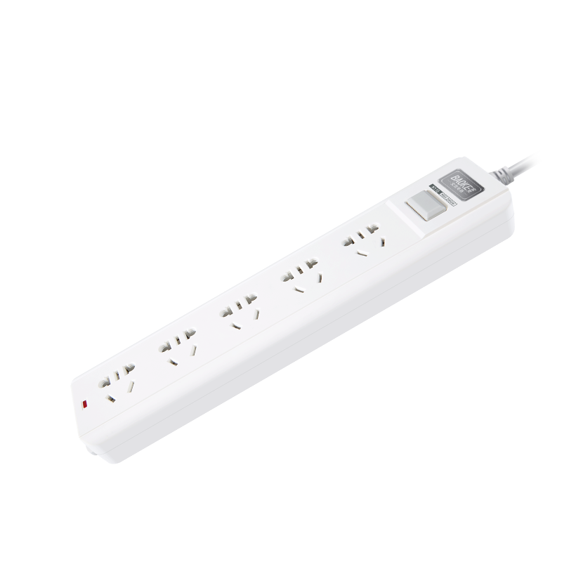 宝克(BAOKE)K115 插线板 新国标延长线插座5位组合总控开关 2500W MAX 白色 1个