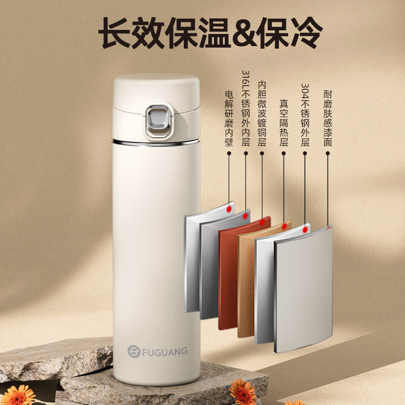 富光优铭弹盖真空杯 FGZ2419-500高清大图