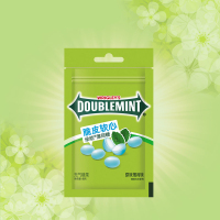 绿箭(DOUBLEMINT) 糖果 脆皮软心薄荷糖 原味薄荷味40g