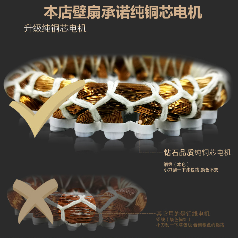 钻石牌家用壁扇工业壁挂式电风扇摇头墙壁扇 (纯铜电机)FB-40-3五叶壁扇高清大图